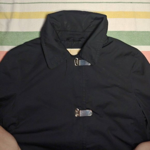 Michael Kors Black Hooded Raincoat Clip Closures - Picture 14 of 16